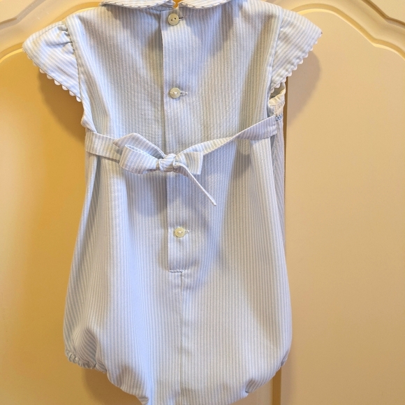 Ancar 9mo Blue/White Classic Romper - Picture 2 of 6